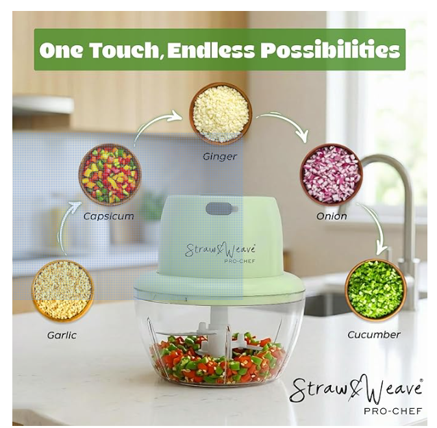 Usb Rechargeable Mini Garlic Chopper Crusher (300 Ml)